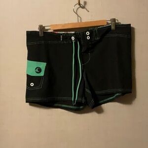 Kids Black and Green Shorts
